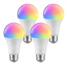 VEVOR Smart Light Bulbs A19 E26 Smart Bulb Works with Alexa & Google 4 Pack