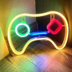 1pc, LED Gaming Neon Gaming Controller Shape LED Logo Light, Gaming Player Gift, Home Decor, Bedroom Decor, Room Decor, Indoor Decor, Wedding Dec (Model: Neon Sign, Color: Warm White)