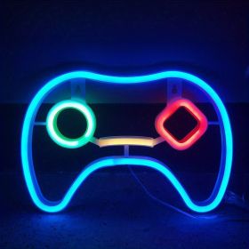 1pc, LED Gaming Neon Gaming Controller Shape LED Logo Light, Gaming Player Gift, Home Decor, Bedroom Decor, Room Decor, Indoor Decor, Wedding Dec (Model: Neon Sign, Color: Blue Tone)