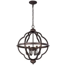 6 Light pendant light (Color: Oil Rubbed Bronze)