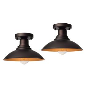 1 Light ceiling fixture (Color: ORB w/Gold, Pack: 2 Pack)