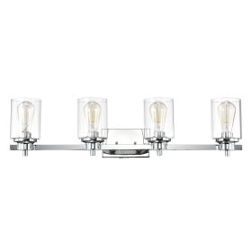 4 Light bathroom vanity light (Color: Chrome)