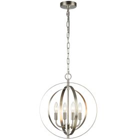 4 Light pendant light (Color: Brushed Nickel)