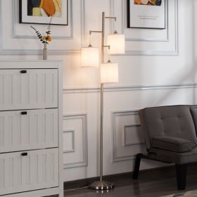 66.1' Tree Floor Lamp (Main Material: Metal, Main Color: Nickel)