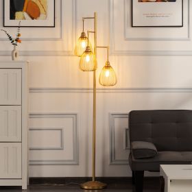 66.1' Tree Floor Lamp (Main Material: Metal, Main Color: Gold)