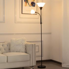 71.3' Tochiere Floor Lamp (Main Material: Metal, Main Color: Black)